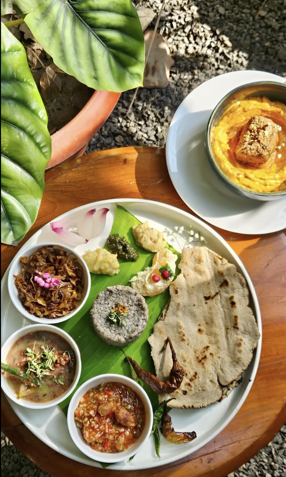 A Gujarati thali, plated with love