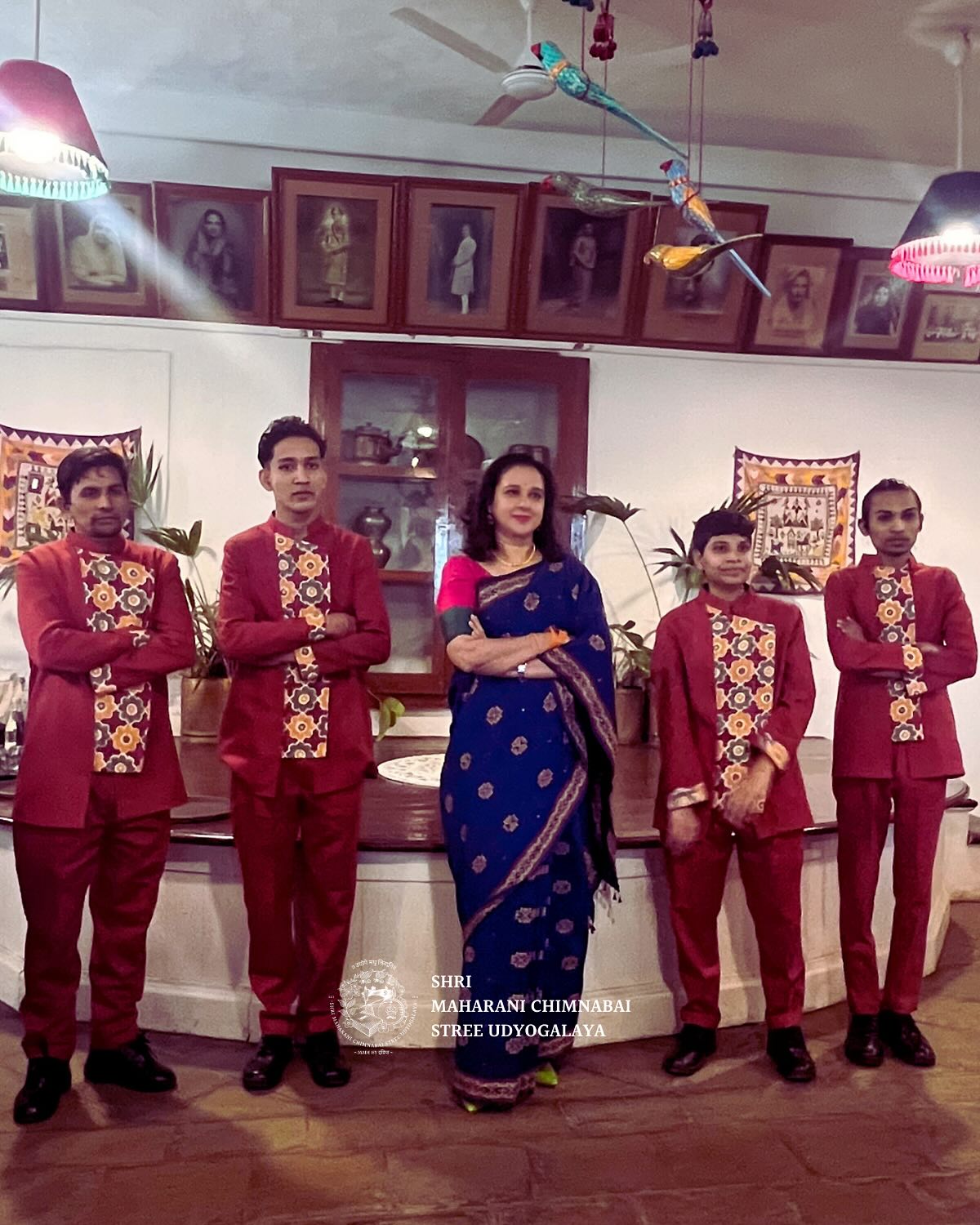 The Gazra Cafe team, dressed in heritage attire